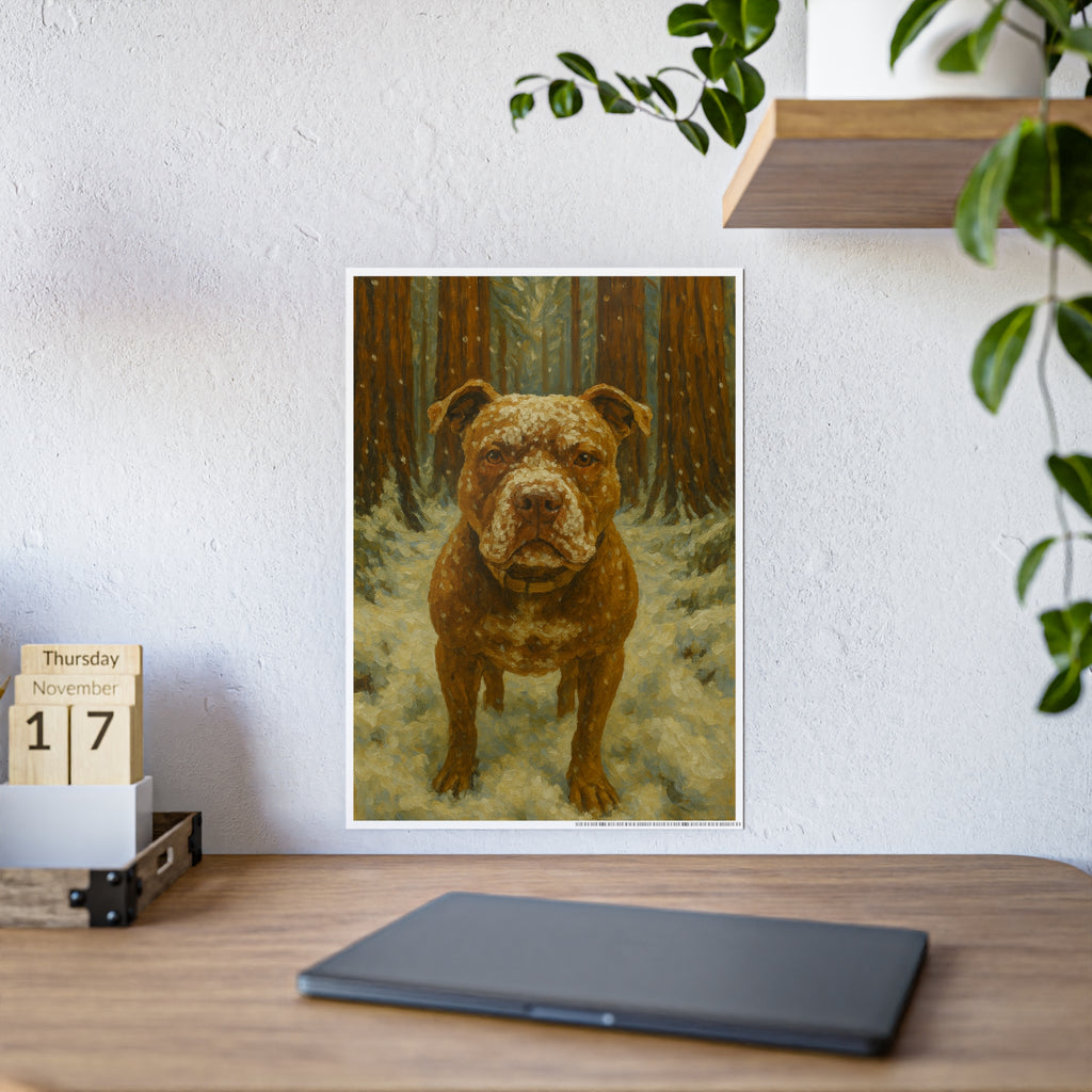 Dog Portrait Gloss Poster - Wildlife Decor for Dog Lovers