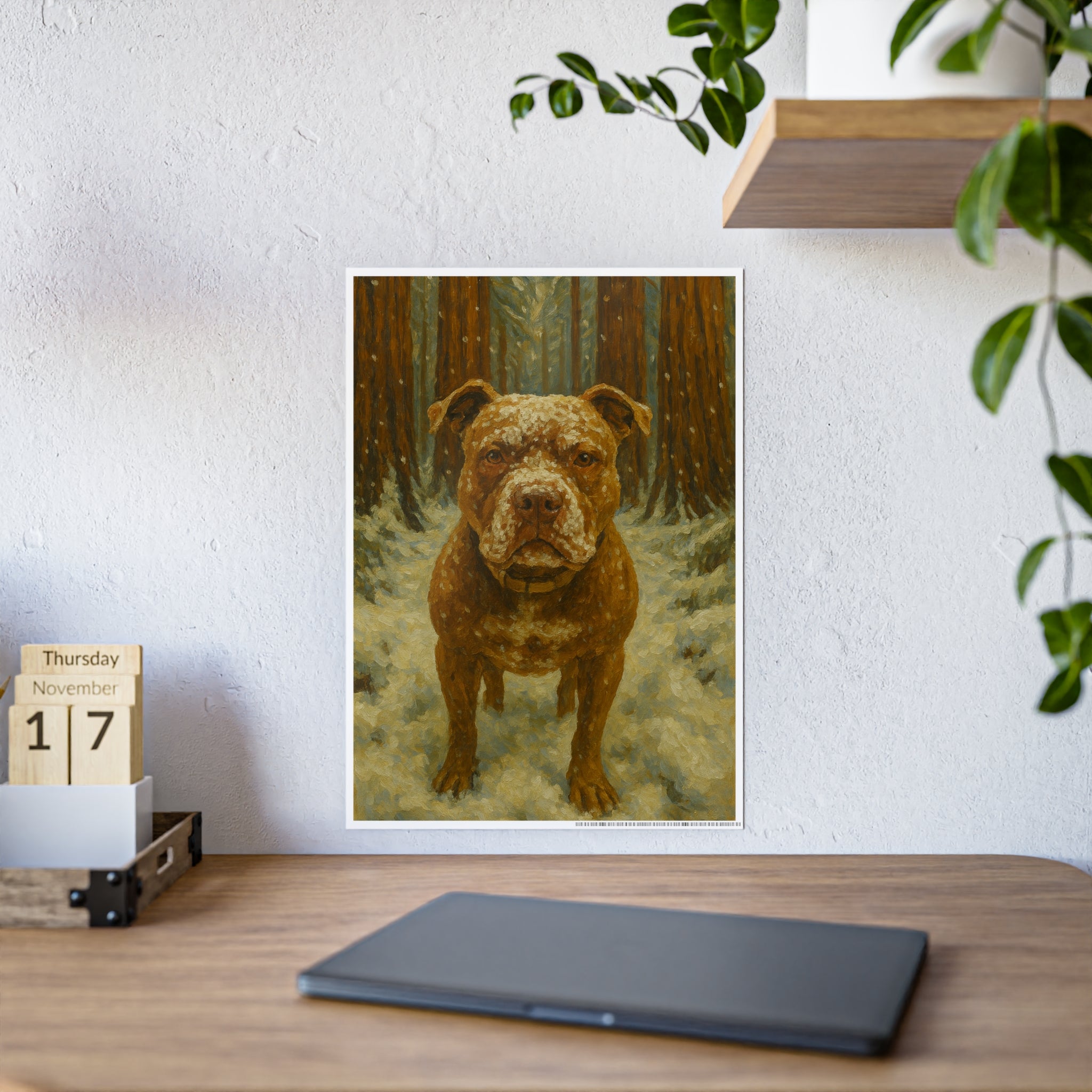 Dog Portrait Gloss Poster - Wildlife Decor for Dog Lovers