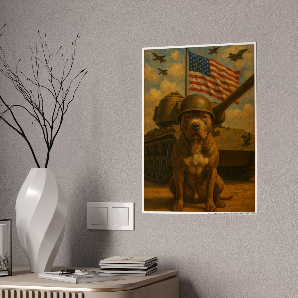 Patriotic Dog Art Print