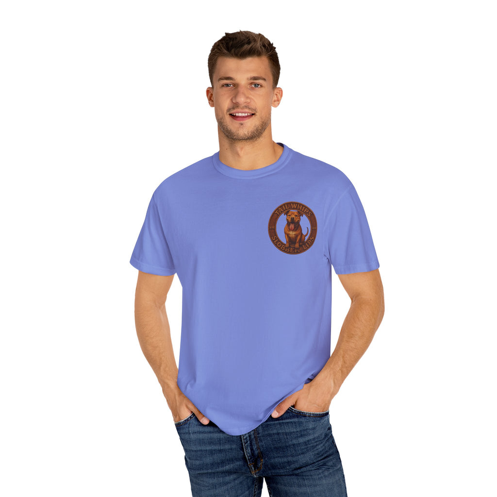 Pit Bull Graphic T-Shirt — "Tail Whips and Slobber Lips" Dog Lover Tee