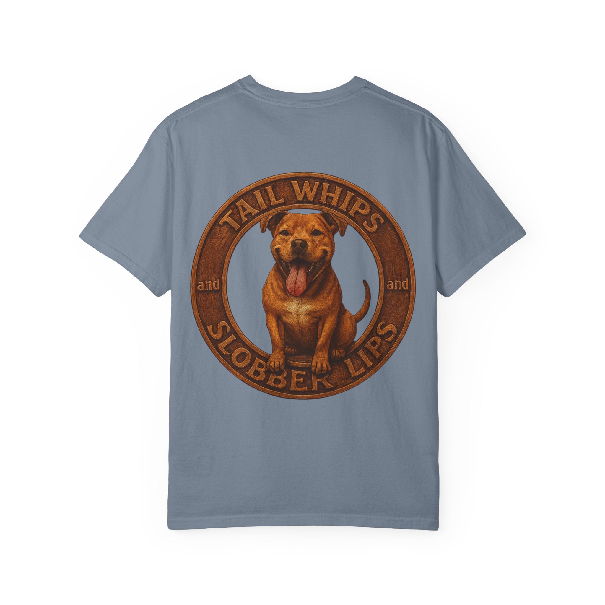 Pit Bull Graphic T-Shirt — "Tail Whips and Slobber Lips" Dog Lover Tee