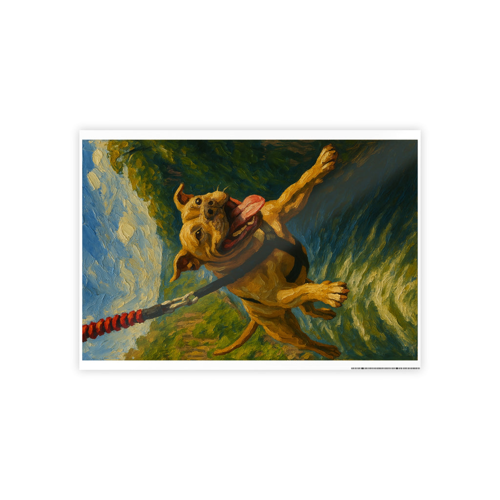 Vibrant Dog Art Poster - Glossy Finish