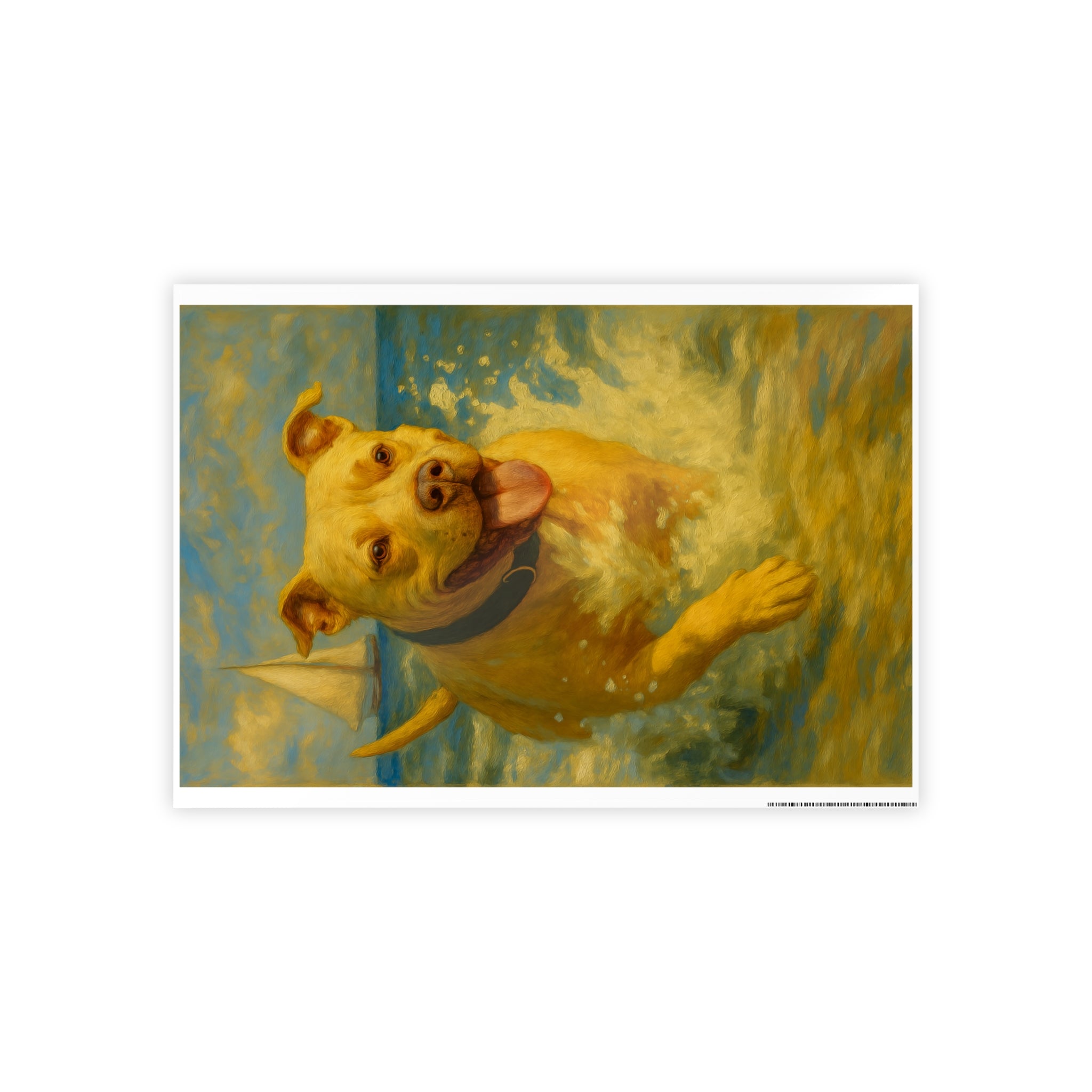 Joyful Dog Gloss Poster - Vibrant Animal Wall Art