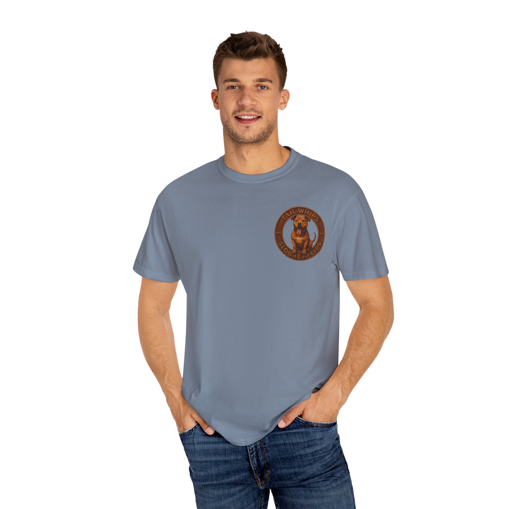 Pit Bull Graphic T-Shirt — "Tail Whips and Slobber Lips" Dog Lover Tee