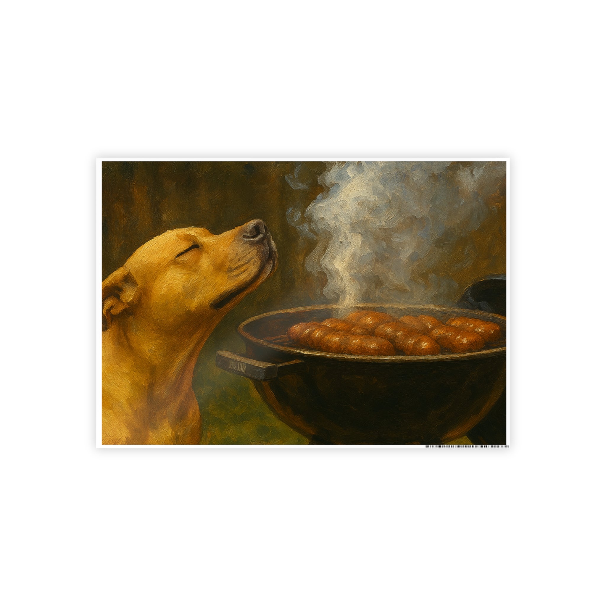 Golden Retriever BBQ Gloss Poster
