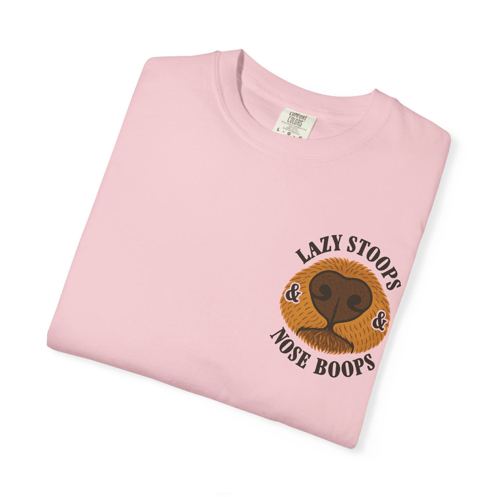 Dog Nose Boop T-Shirt — "Lazy Stoops & Nose Boops" Graphic Tee