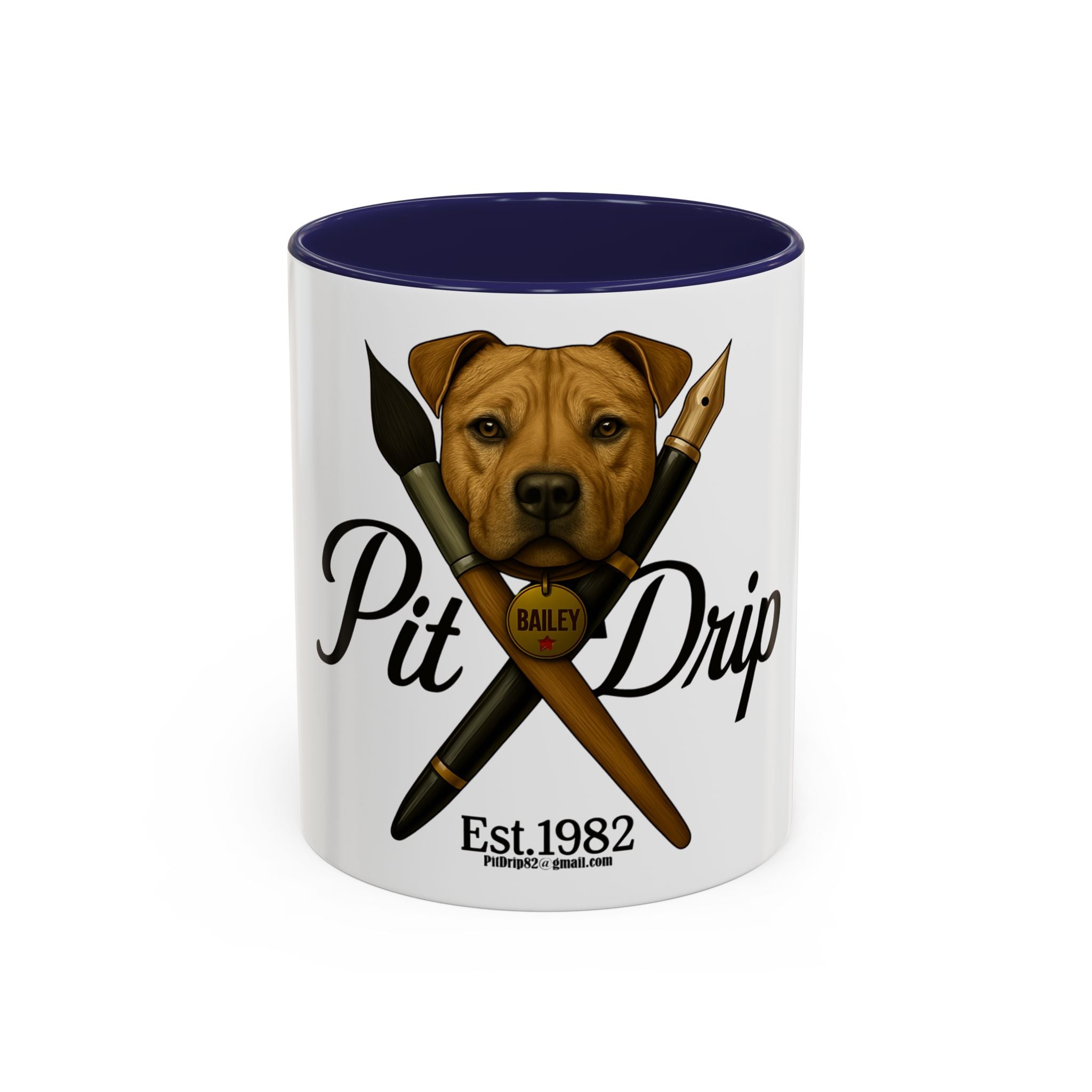 Artist Coffee Mug - 'Ink Drip' Pen & Brush Ceramic Accent Mug (11/15oz)