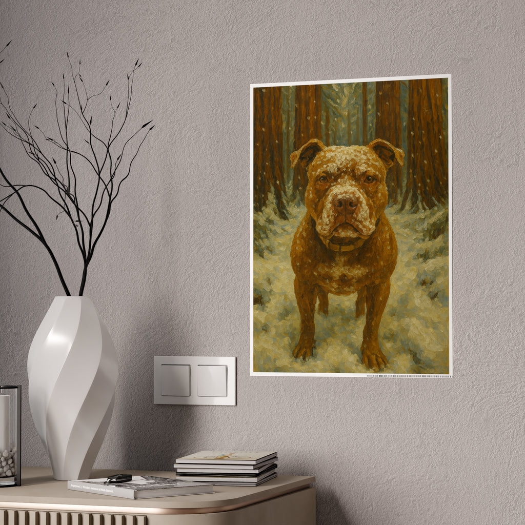 Dog Portrait Gloss Poster - Wildlife Decor for Dog Lovers