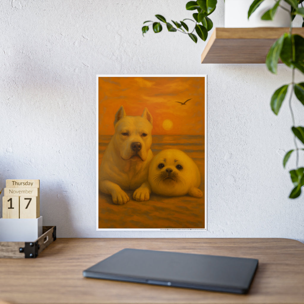 Sunset Pet Lovers Gloss Poster