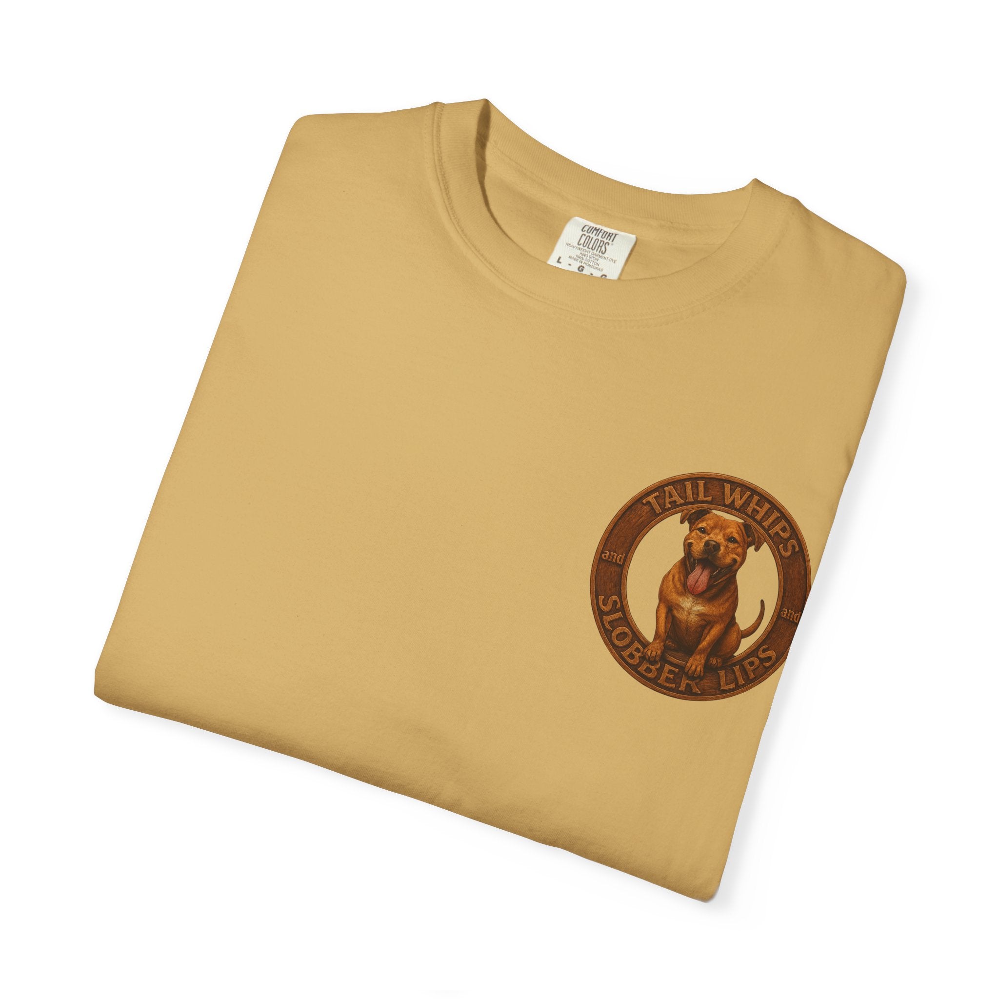 Pit Bull Graphic T-Shirt — "Tail Whips and Slobber Lips" Dog Lover Tee