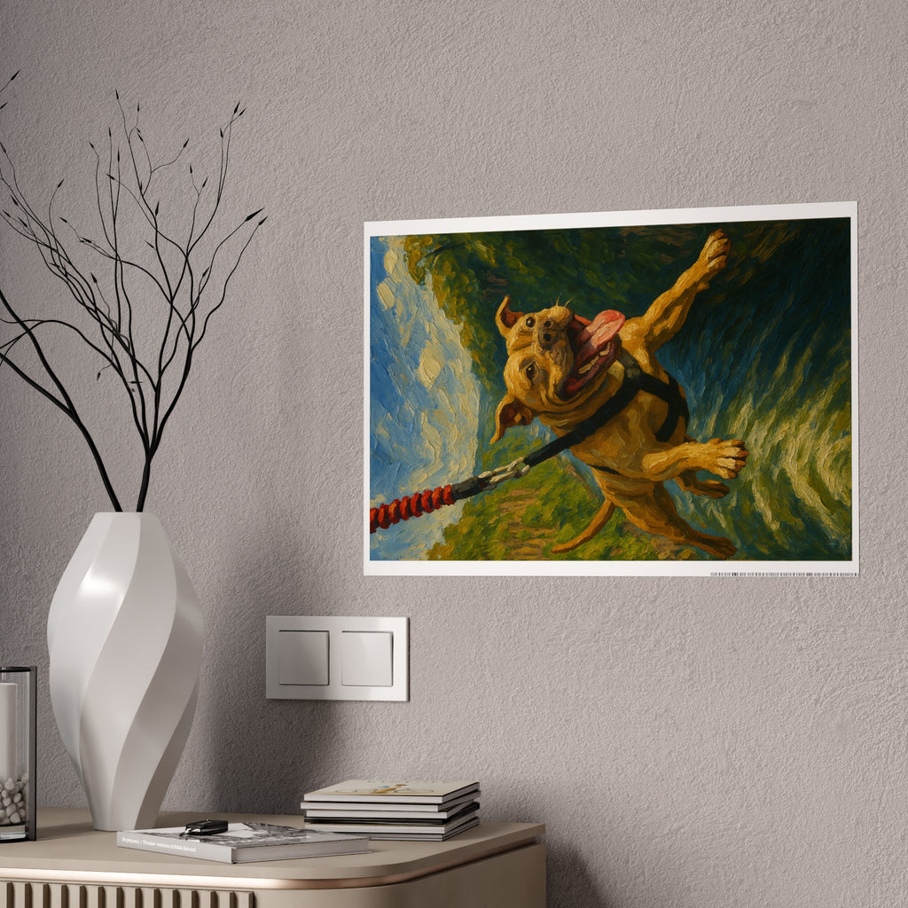 Vibrant Dog Art Poster - Glossy Finish
