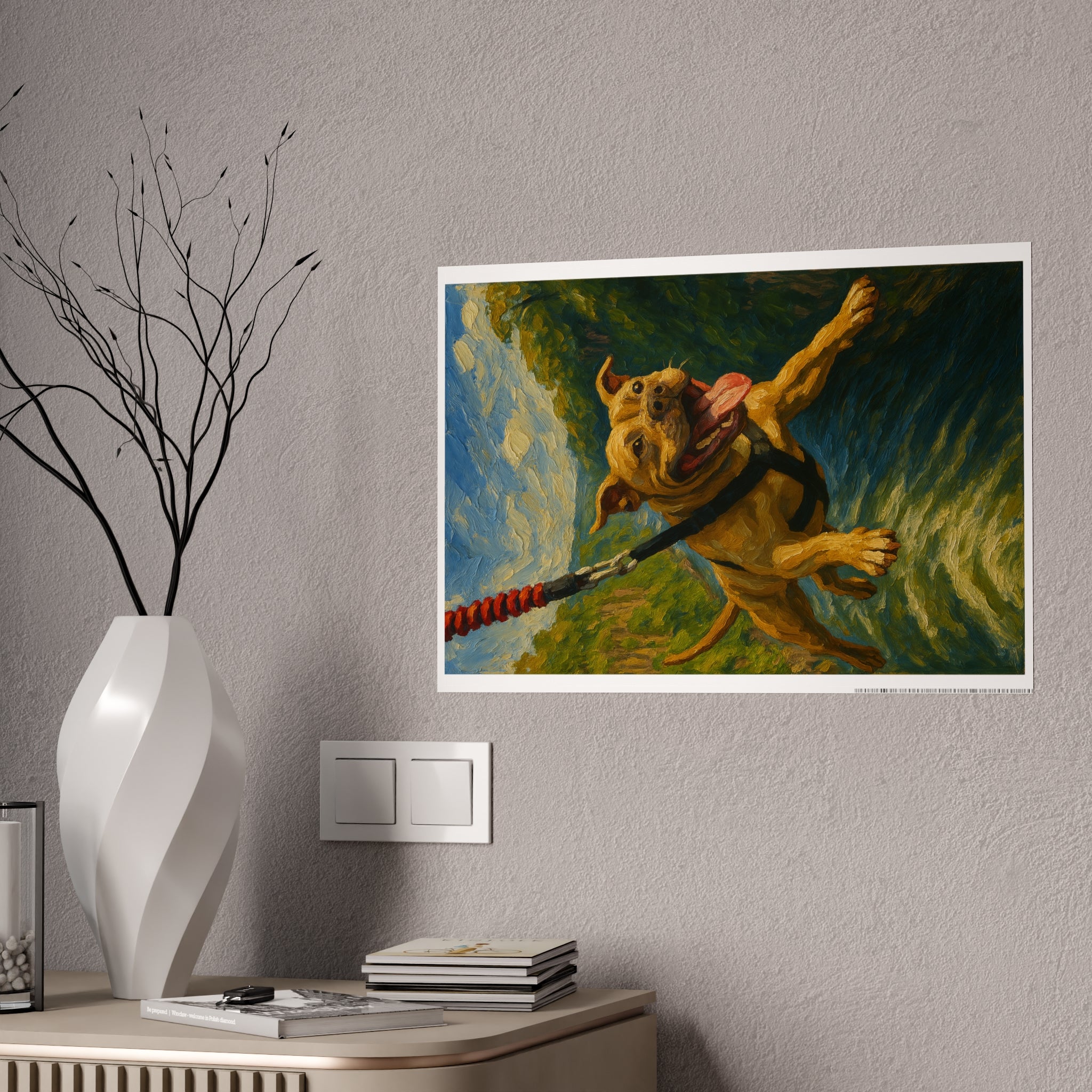 Vibrant Dog Art Poster - Glossy Finish