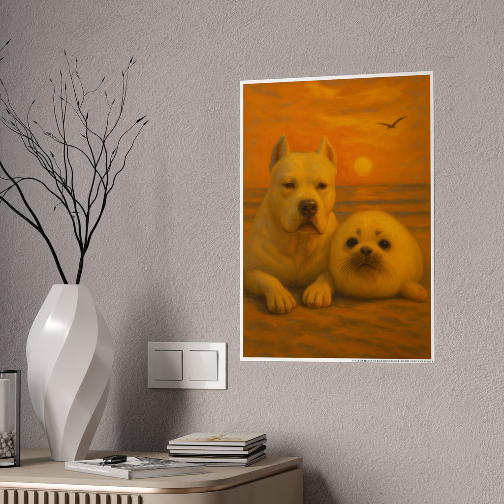 Sunset Pet Lovers Gloss Poster
