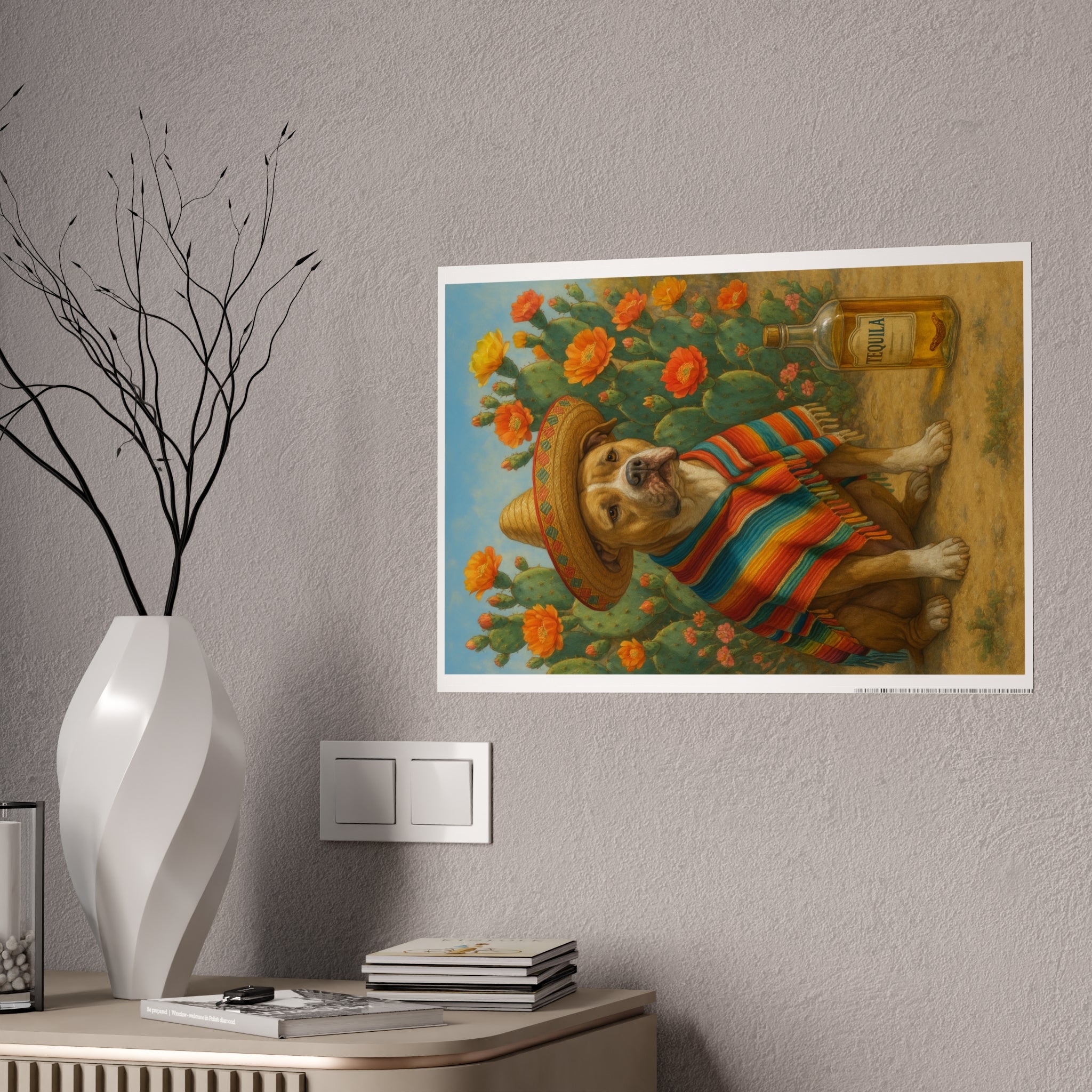 Vintage Dog Fiesta Gloss Poster