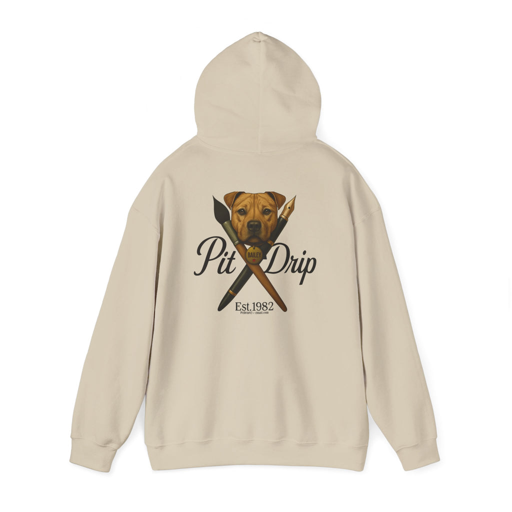 Pit Drip Hoodie — Chef Grillmaster Dog Graphic Pullover (Est. 1982)