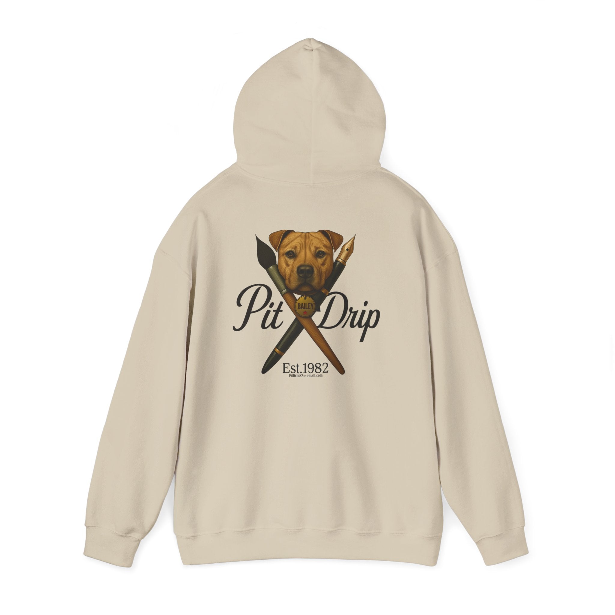Pit Drip Hoodie — Chef Grillmaster Dog Graphic Pullover (Est. 1982)