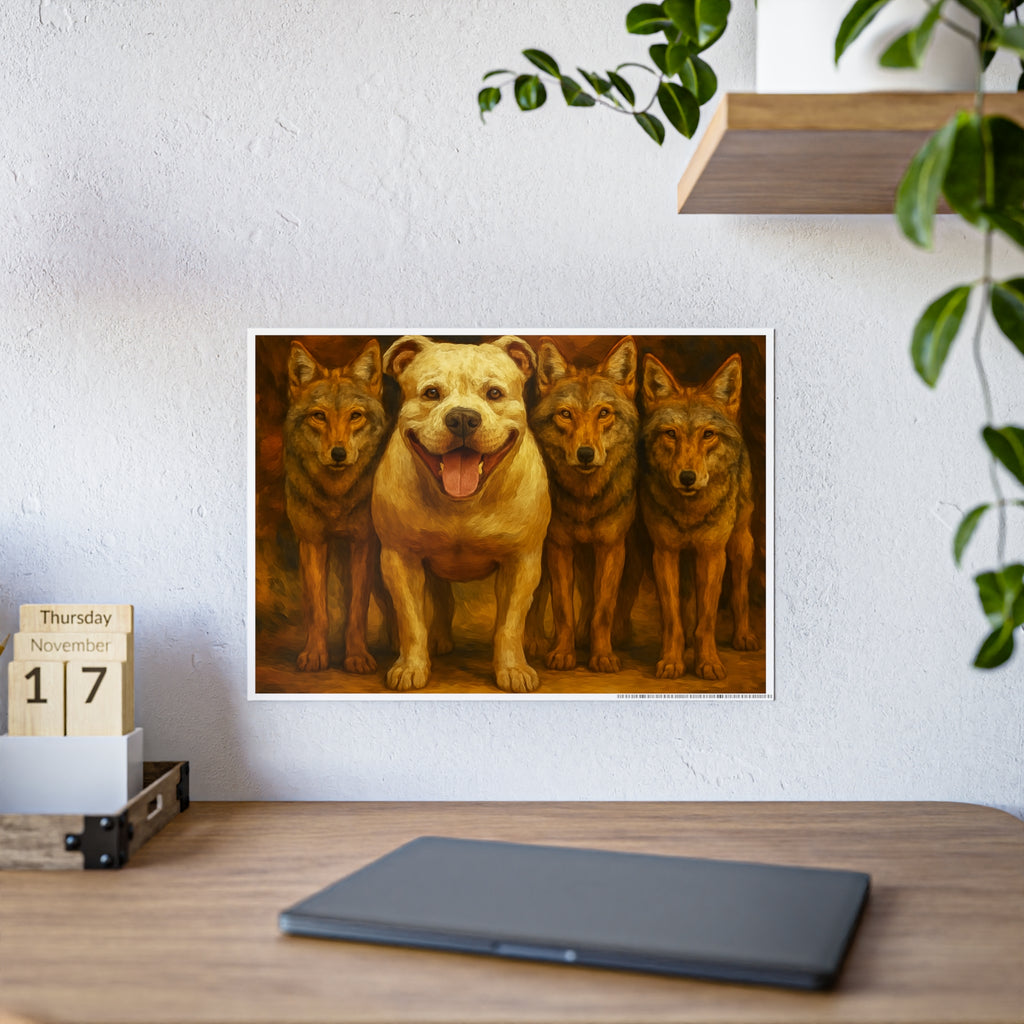 Wolves and Dog Art Print