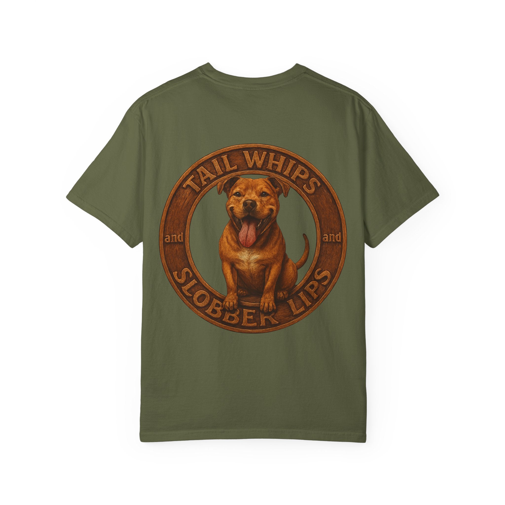 Pit Bull Graphic T-Shirt — "Tail Whips and Slobber Lips" Dog Lover Tee