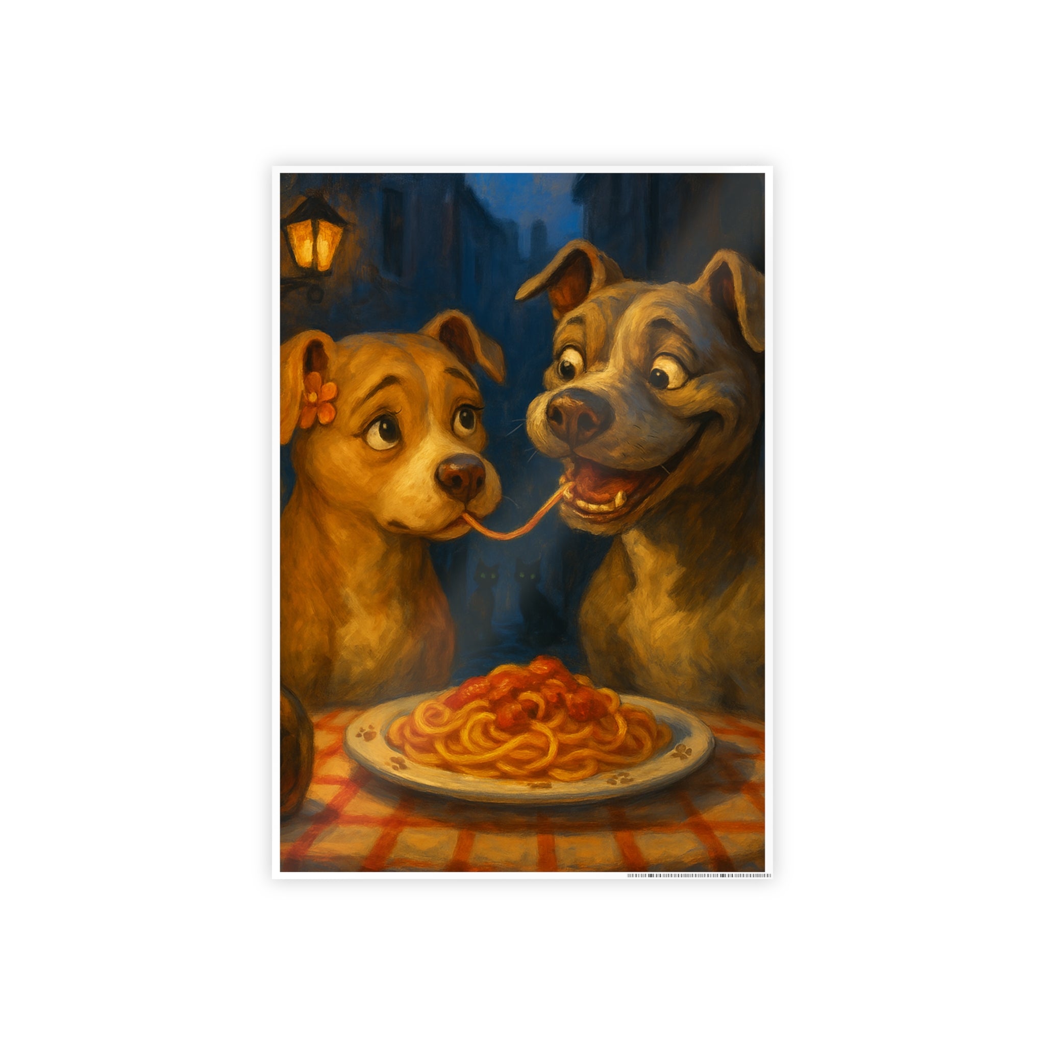 Charming Dog Lovers Gloss Poster - Romantic Pet Art Print