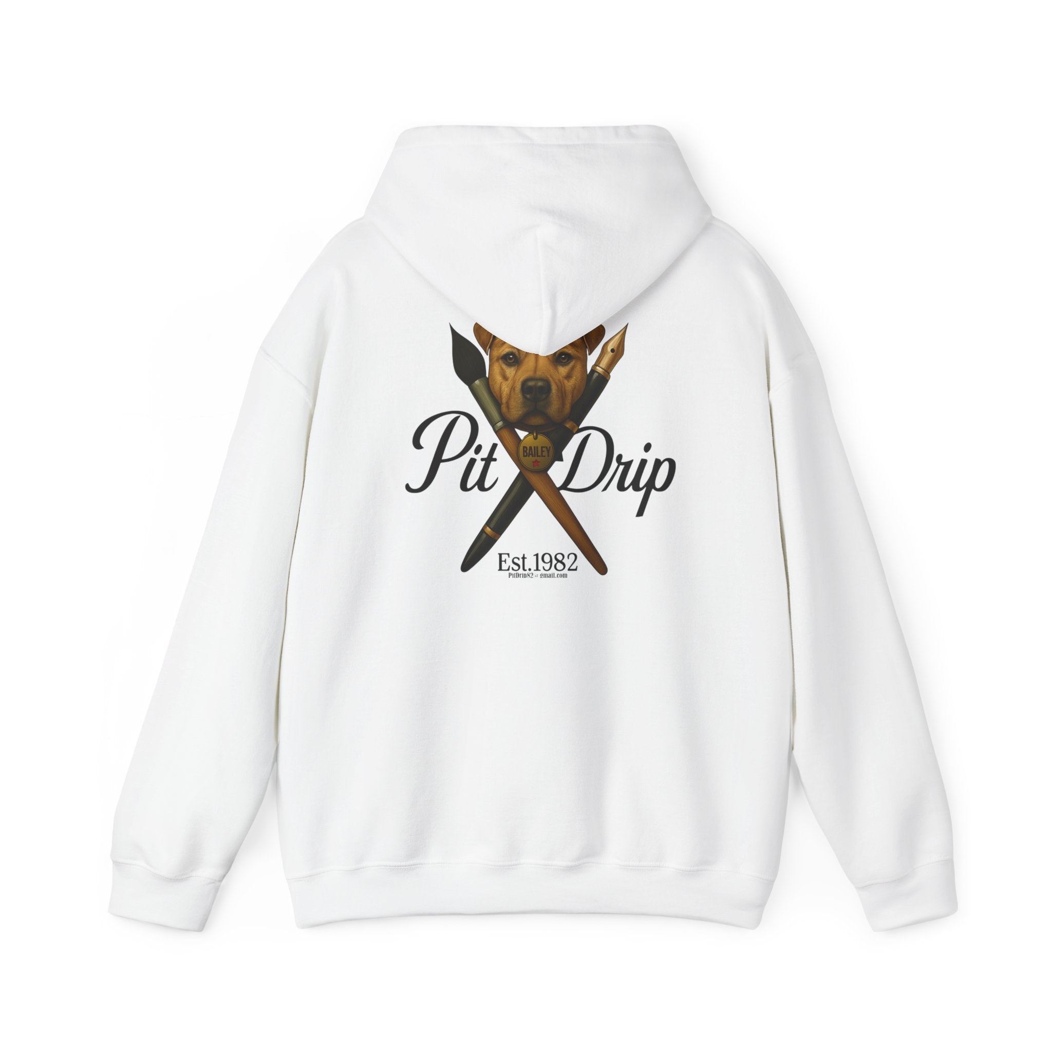 Pit Drip Hoodie — Chef Grillmaster Dog Graphic Pullover (Est. 1982)