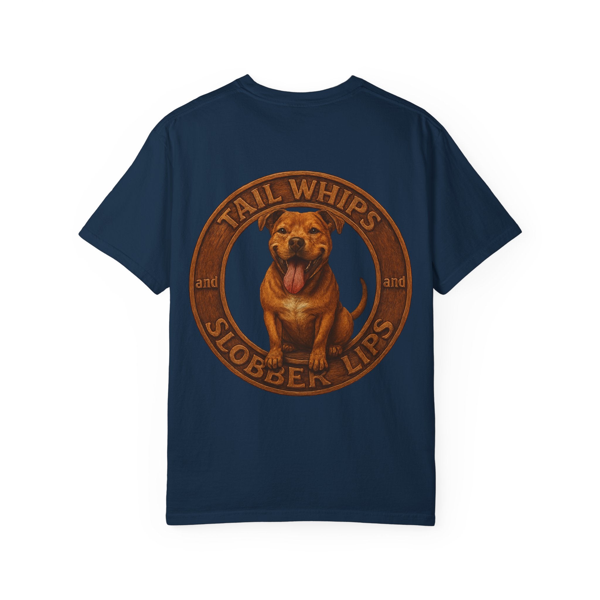 Pit Bull Graphic T-Shirt — "Tail Whips and Slobber Lips" Dog Lover Tee