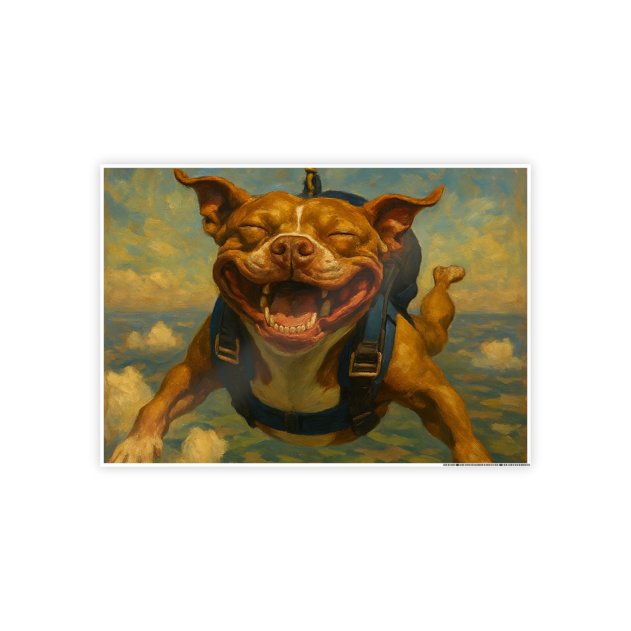 Joyful Dog Gloss Poster - Perfect for Pet Lovers and Home Decor