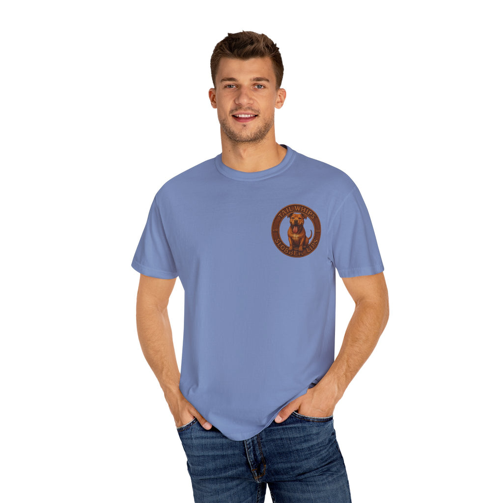 Pit Bull Graphic T-Shirt — "Tail Whips and Slobber Lips" Dog Lover Tee