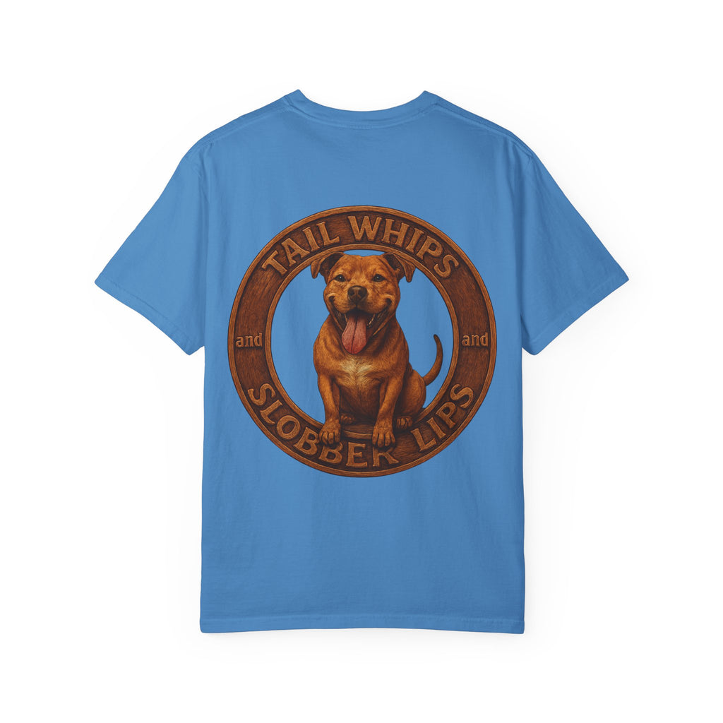 Pit Bull Graphic T-Shirt — "Tail Whips and Slobber Lips" Dog Lover Tee
