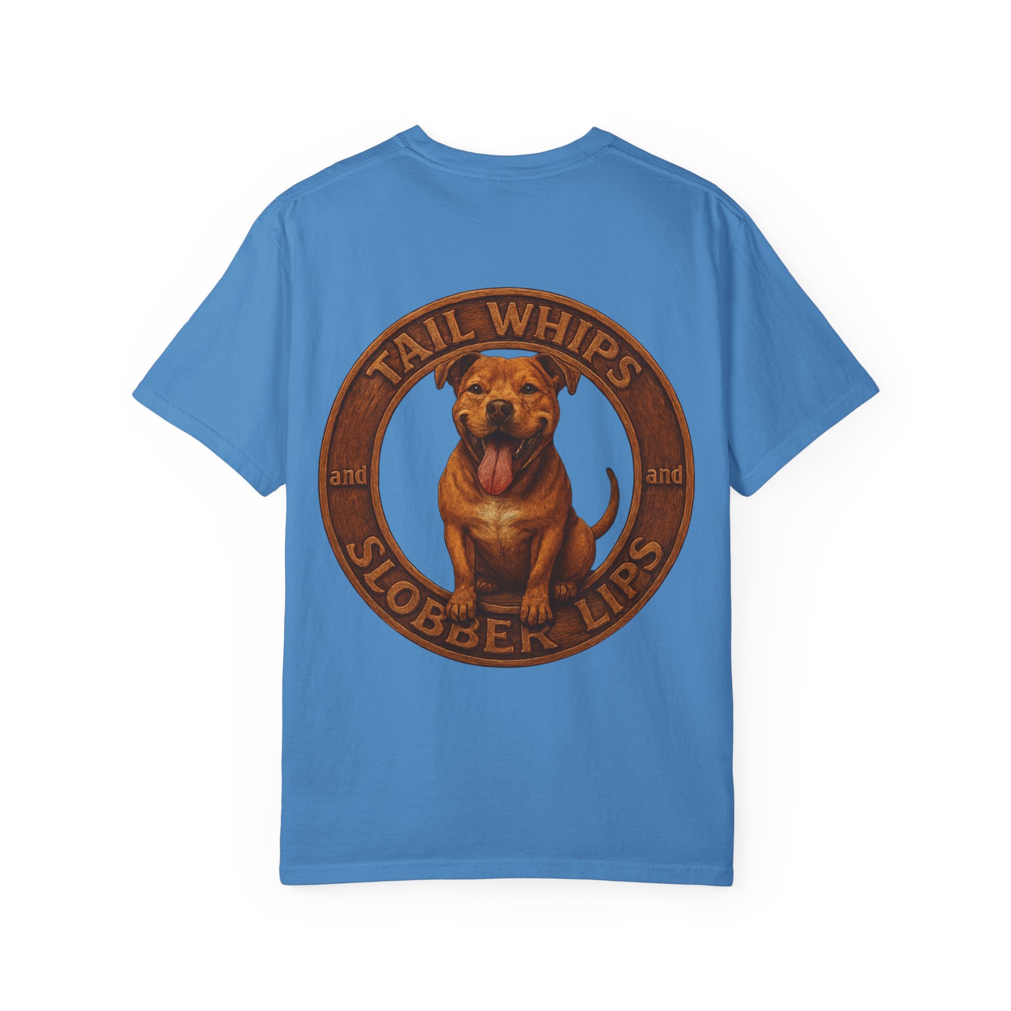 Pit Bull Graphic T-Shirt — "Tail Whips and Slobber Lips" Dog Lover Tee