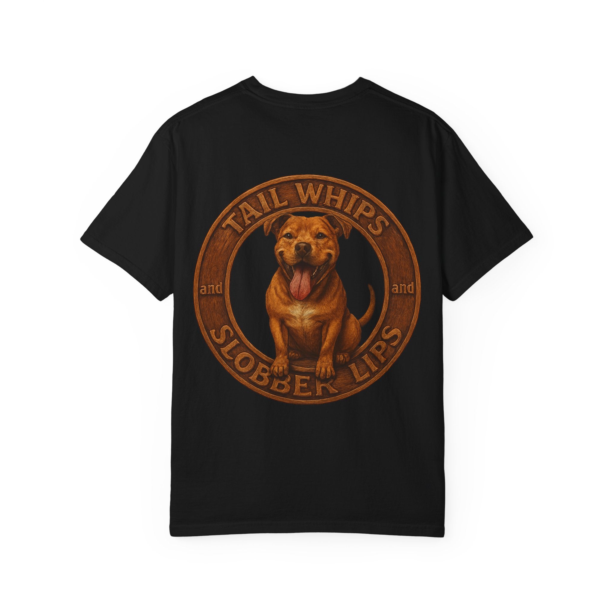 Pit Bull Graphic T-Shirt — "Tail Whips and Slobber Lips" Dog Lover Tee